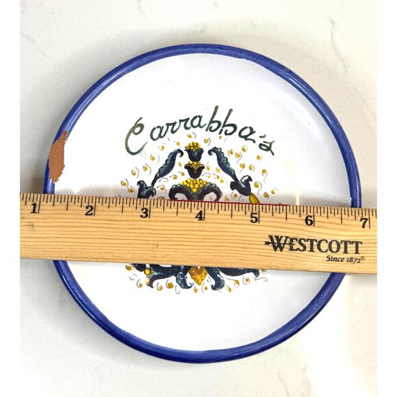 Original Sicilian Hand Painted Bread/Oil Plates Carrabba's #4 Euromold 1986 - Picture 4 of 5